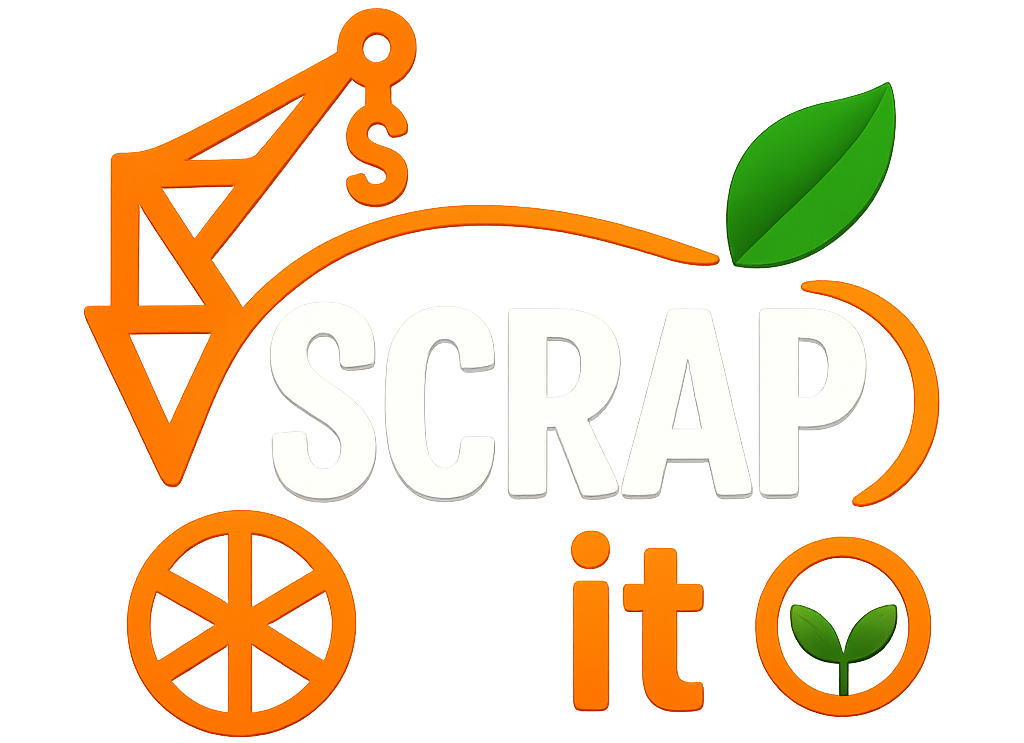 VSCRAPIT logo representing vehicle scrapping and eco friendly recycling